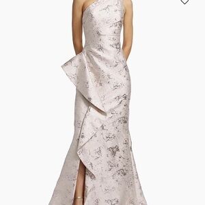 Elegant One-Shoulder blush dress